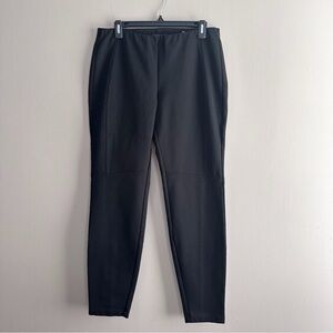 Eileen Fisher Classic Black Tapered Pull-On Pants Womens Medium Office Career